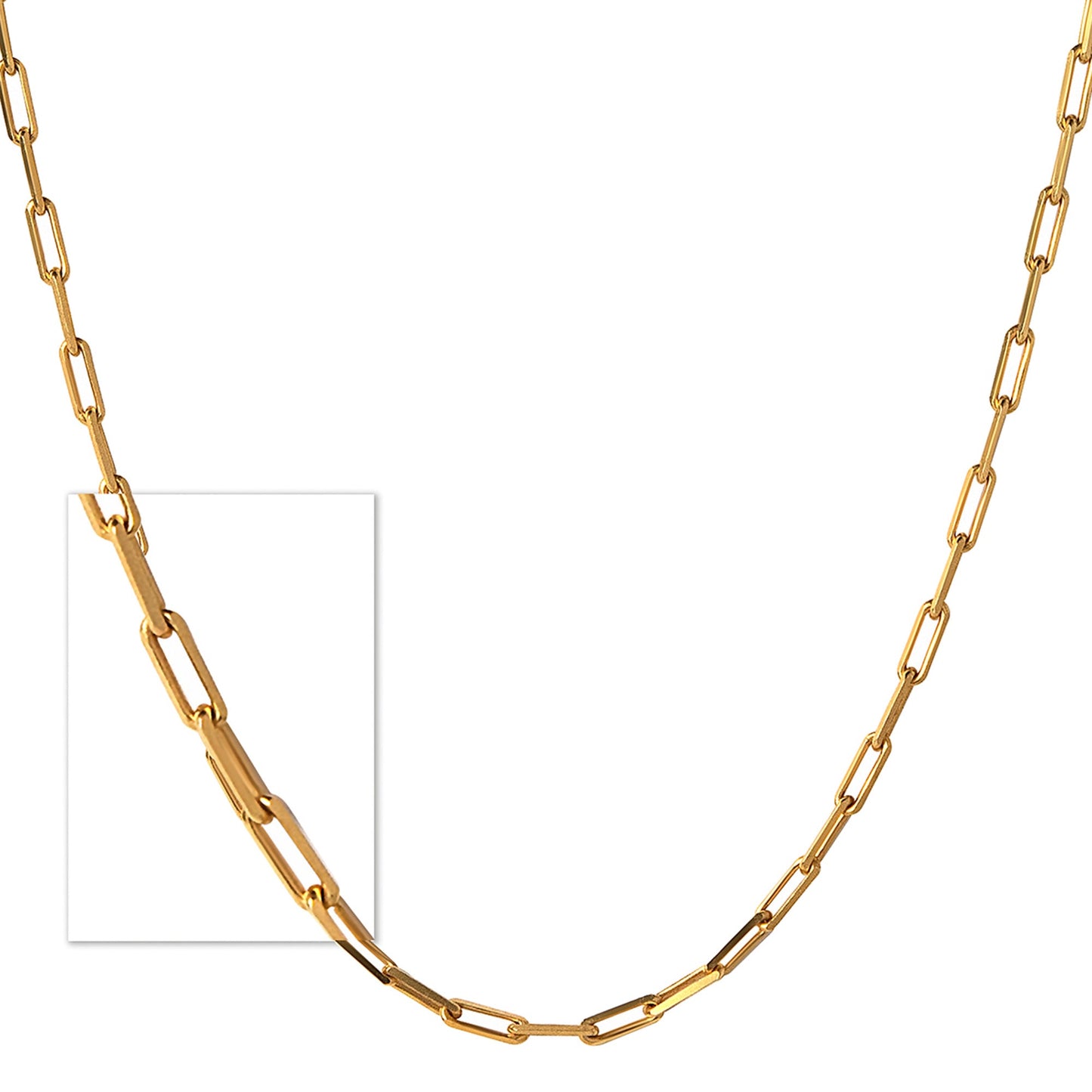 CLASSIC PAPERCLIP LINK CHAIN NECKLACE