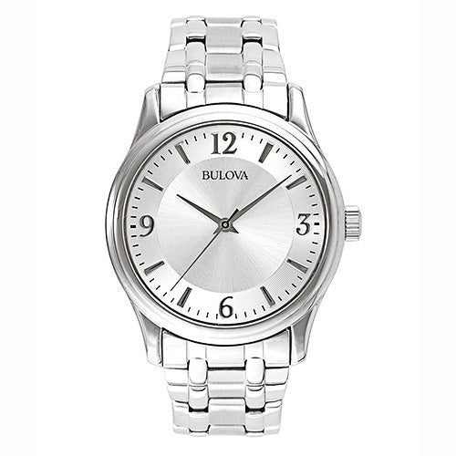 Men's Corporate Collection Silver-Tone Stainless Steel Watch, Silver Dial