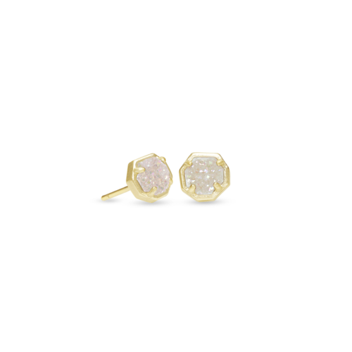 KENDRA SCOTT NOLA STUD EARRINGS IN IRIDESCENT DRUSY