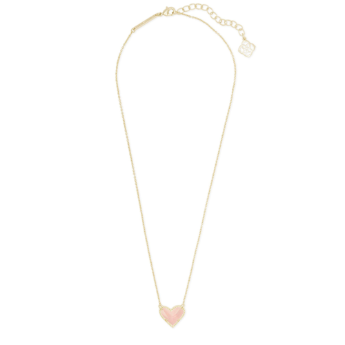 KENDRA SCOTT ARI HEART SHORT PENDANT NECKLACE