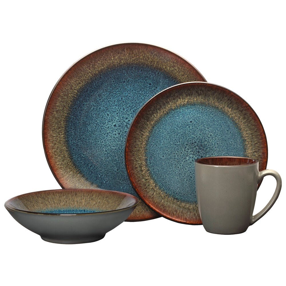 16PC STONEWARE DINNERWARE SET