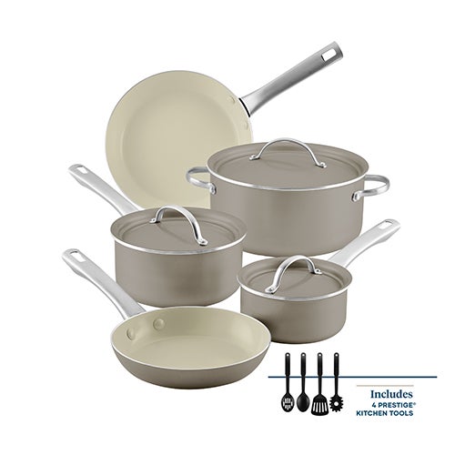 12PC VIBRANCE CERAMIC NONSTICK COOKWARE SET