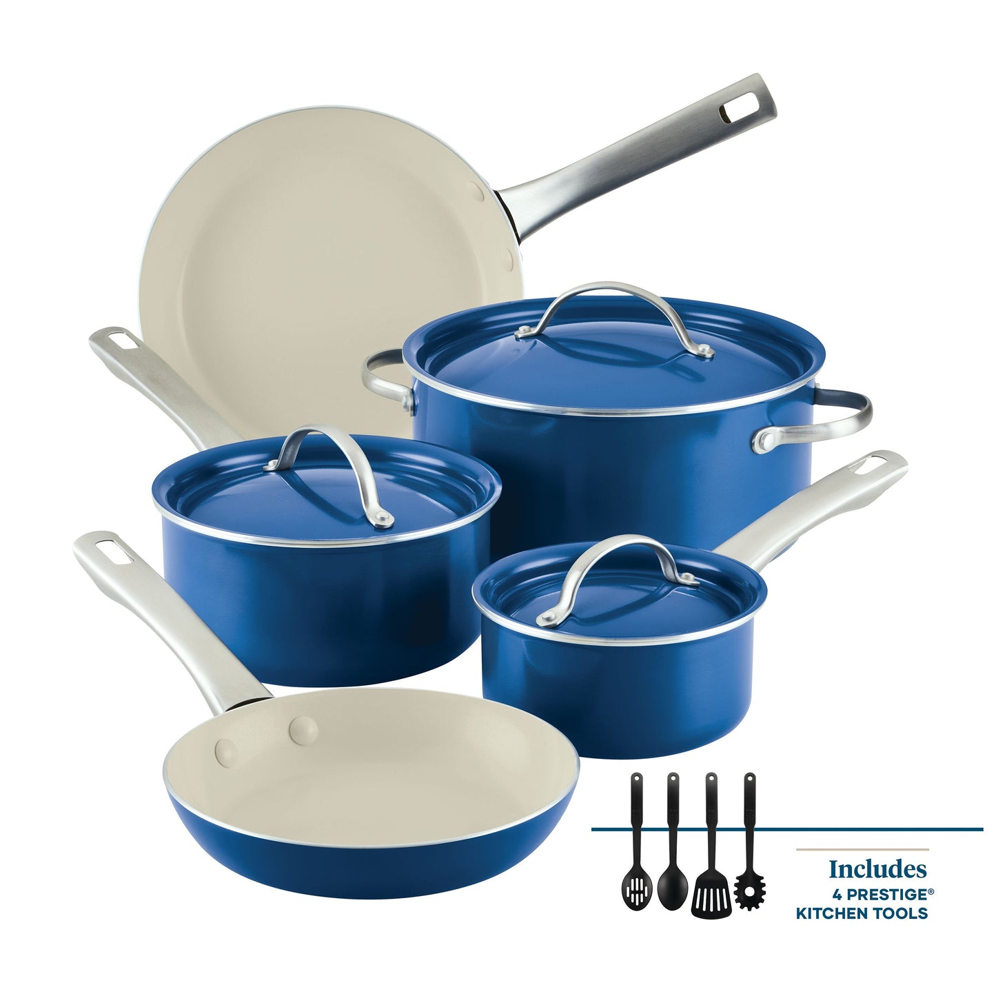 12PC VIBRANCE CERAMIC NONSTICK COOKWARE SET