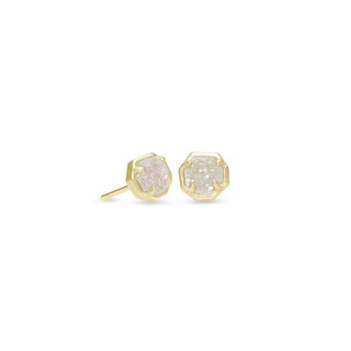 KENDRA SCOTT NOLA STUD EARRINGS IN IRIDESCENT DRUSY