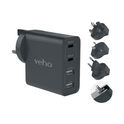 VEHO TA-45 MULTI REGION UNIVERSAL USB CHARGER PLUG ADAPTER