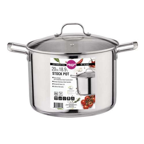20QT 18/10 STOCK POT W/ LID