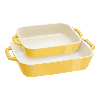 2PC CERAMIC RECTANGULAR BAKING DISH SET