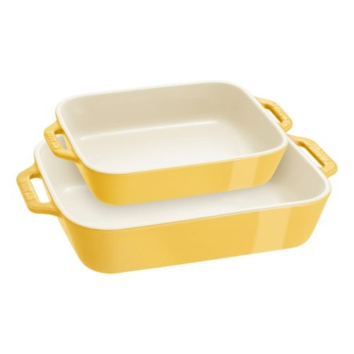 2PC CERAMIC RECTANGULAR BAKING DISH SET