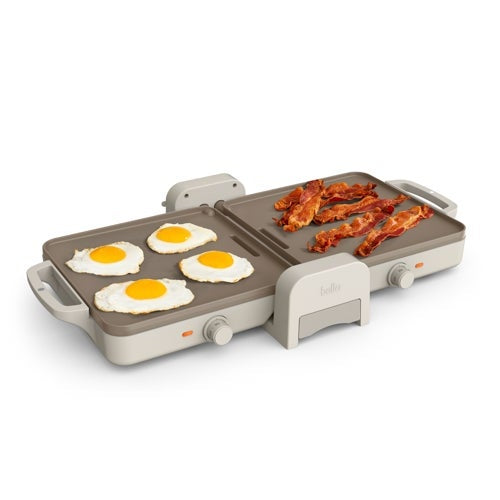 FOLD-N-STORE DUAL TEMP CERAMIC GRIDDLE